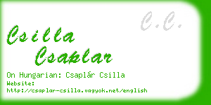 csilla csaplar business card