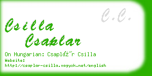 csilla csaplar business card